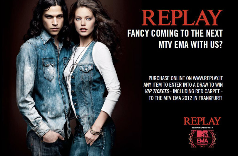 Replay sponsor ufficiale degli MTV EMAs 2012