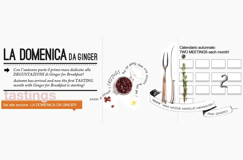 Dal 18 Novembre partono le degustazioni di Ginger for Breakfast