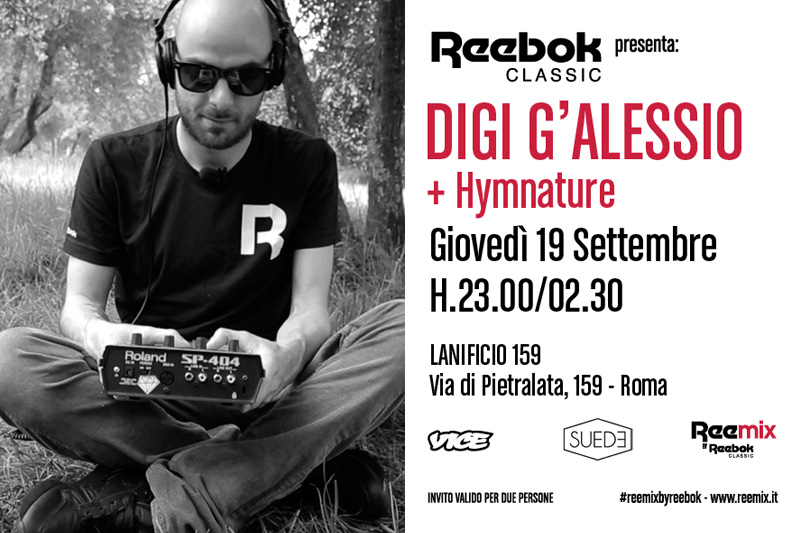 Reemix by Reebok presenta: Digi G’alessio live il 19 Settembre a Roma