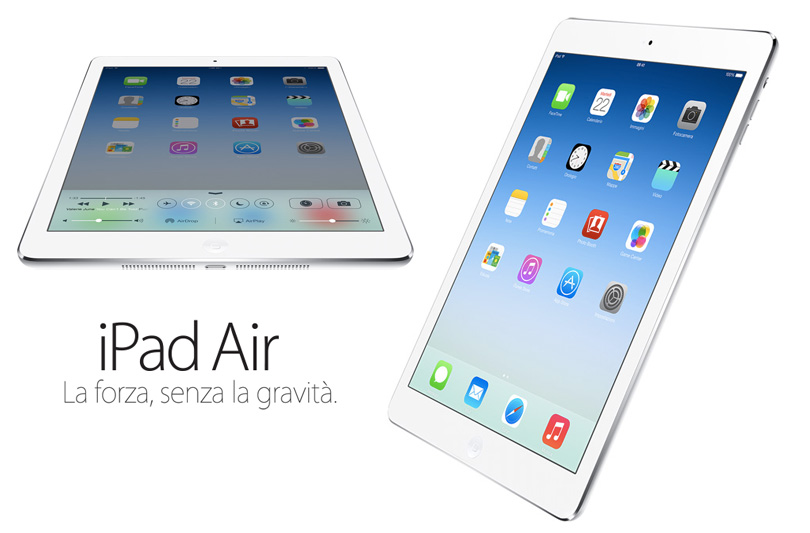 iPad Air: la forza, senza la gravità