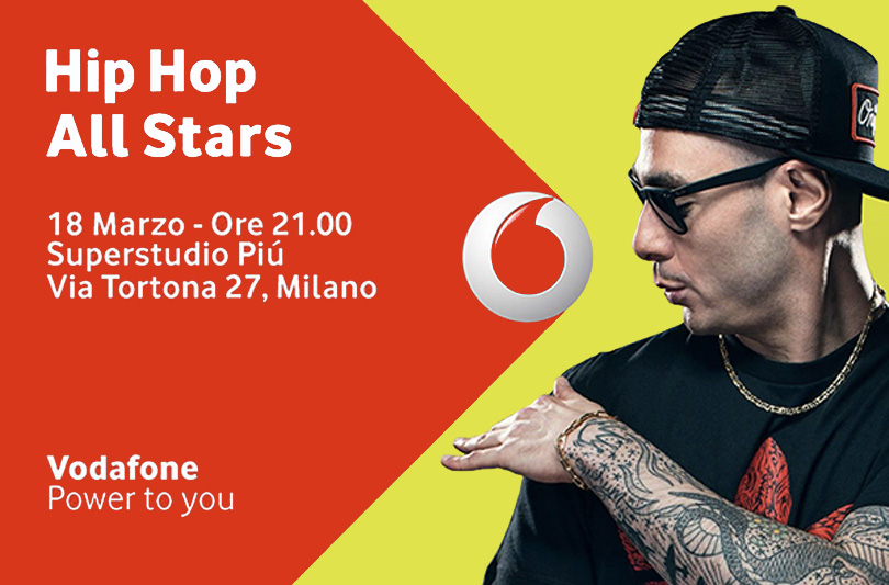 Vodafone All Stars: gli 8 rappers del momento gratis il 18 Marzo a Milano