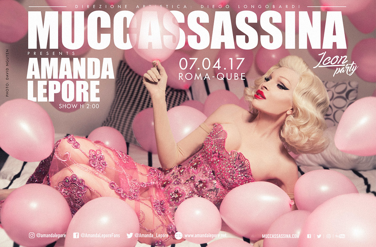 Amanda Lepore al Muccassassina venerdì 7 Aprile. Evviva!