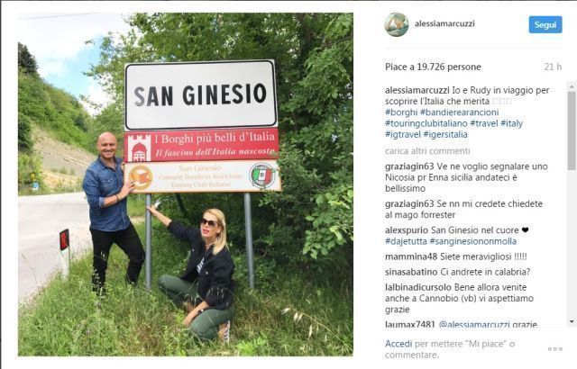 Alessia Marcuzzi e Rudy Zerbi a Visso e San Genasio